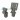 Zawiasy HP Q3948-67905 (prawy / lewy 2szt.) Zamiennik